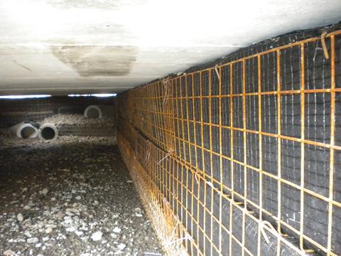 Defection of GRS abutment on underground stormwater IGS Bridge.
