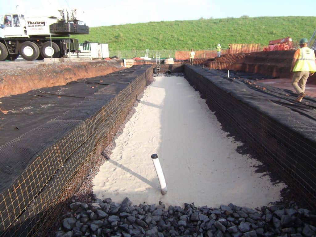 storm water detention system sandfilter